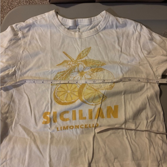 American Eagle Outfitters White and Gold Graphic Tee - Picture 8 of 8